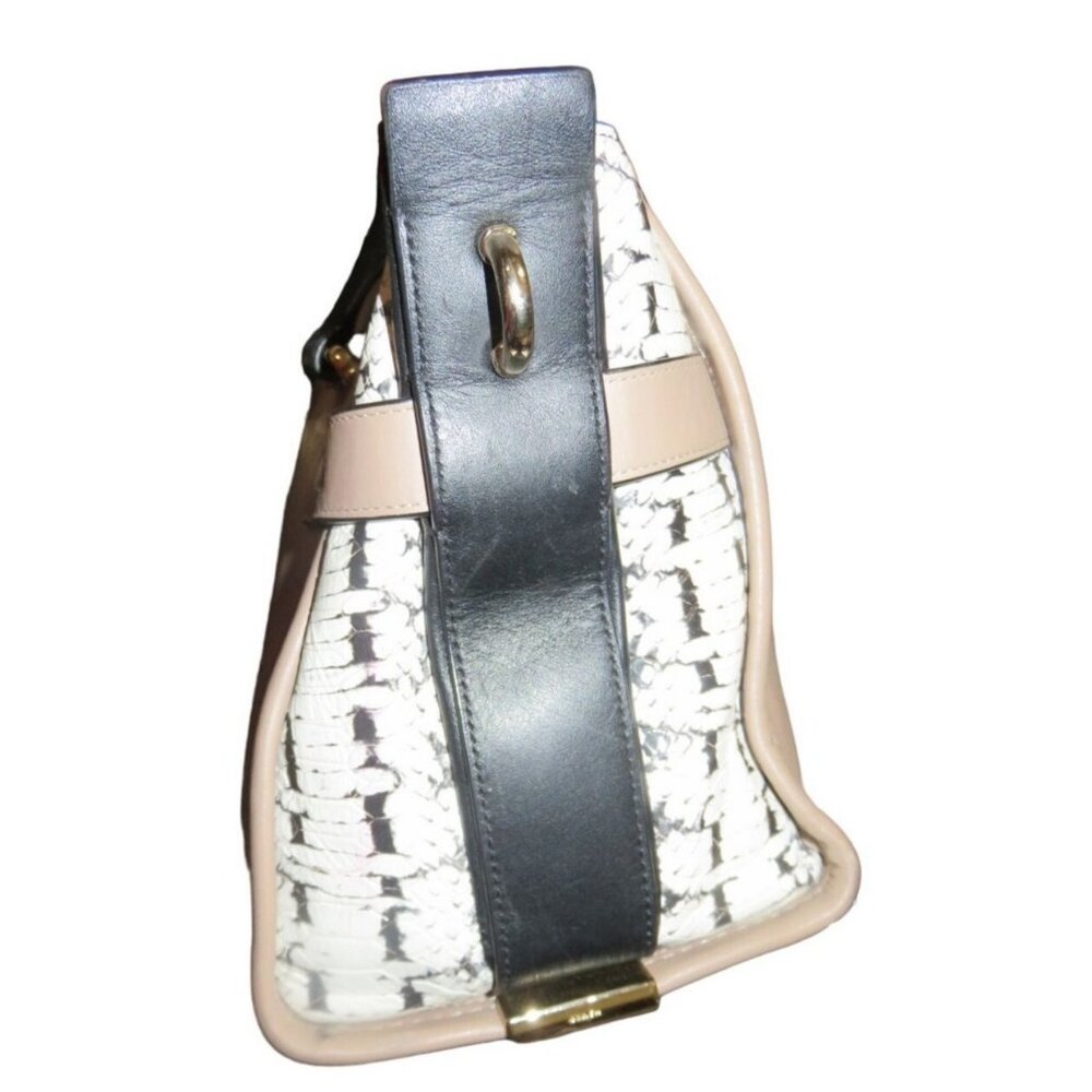 Coach 2015 Swagger 36496 In Colorblock Exotic Embossed Calf Leather Satchel - Picture 4 of 12